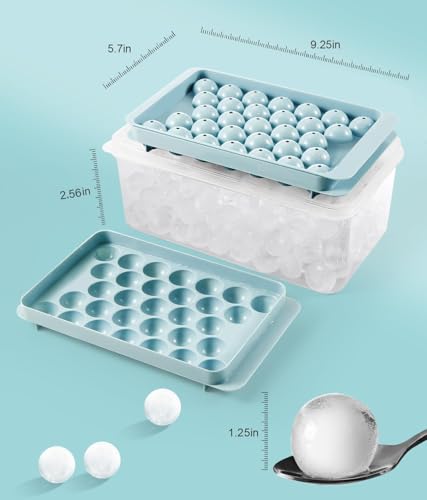 Eco-Friendly Ice Cube Tray with Lid and Bin – Round Set