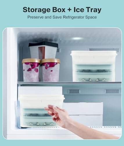 Eco-Friendly Ice Cube Tray with Lid and Bin – Round Set