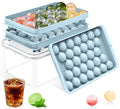 Eco-Friendly Ice Cube Tray with Lid and Bin – Round Set
