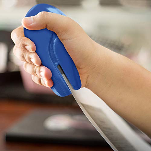 Smart Home Plus Paper Clinch Compact Staple-Free Stapler, Blue Collection